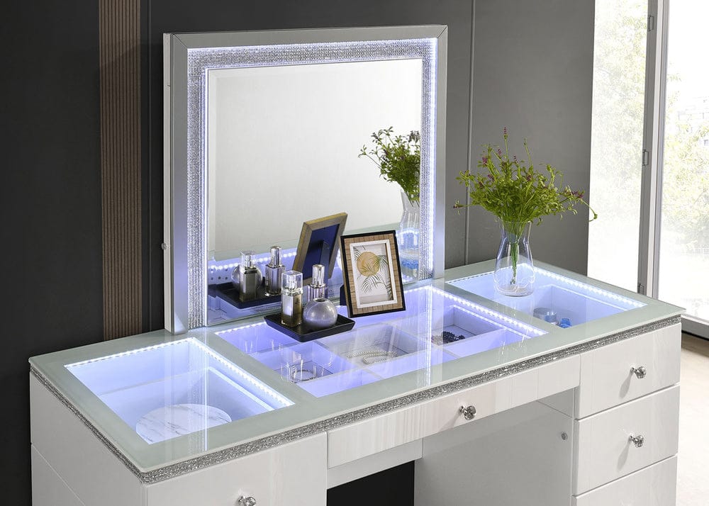 Furniture of America - Stoholm Vanity Set in White - FM72000WH-V-SET View 2