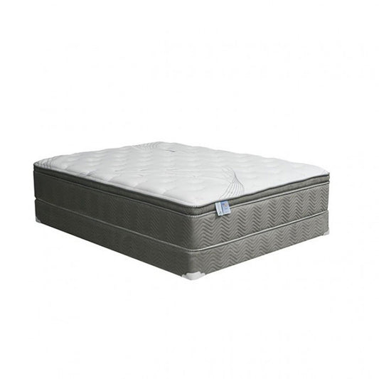 Furniture of America - Stormin 13" Euro Pillow Top Mattress, Cal.King in White/Gray - DM338CK-M