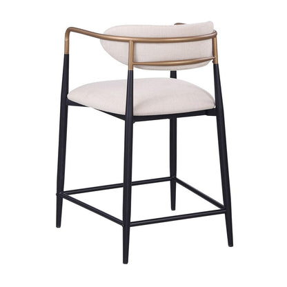 Furniture of America - Streatham Counter Ht. Chair Set of 2 in Black/White/Gold - FM37002BK-PC-2PK View 2