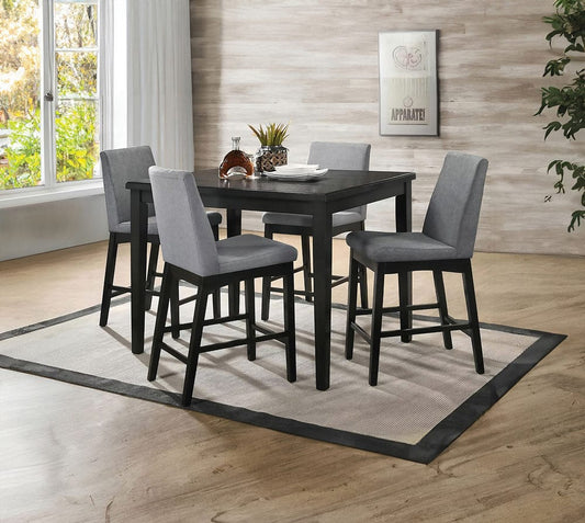 Furniture of America - Strom 5 Pc. Counter Ht. Table Set in Dark Walnut - NX3108PT-5PC View 1