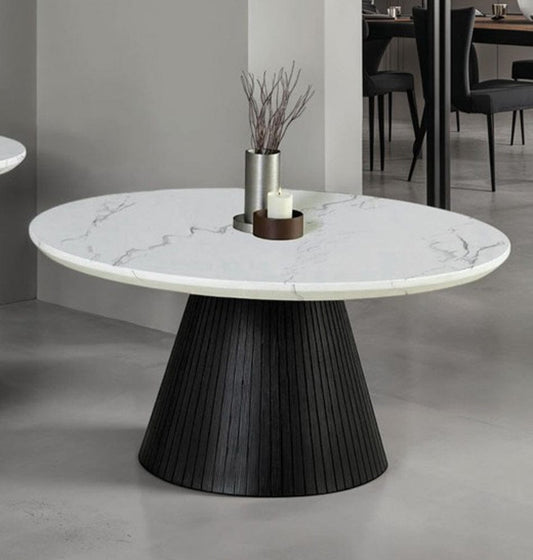 Furniture of America - Surdal Round Coffee Table in Black - FM44005BK-CR-TABLE View 1