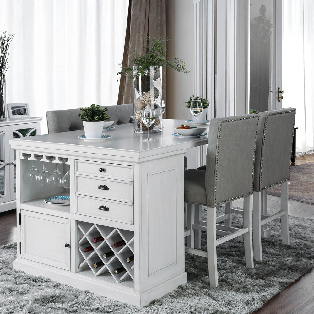 Furniture of America - Sutton 5 Pc. Dining Table Set in Antique White - CM3390PT-5PC View 1