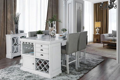 Furniture of America - Sutton 5 Pc. Dining Table Set in Antique White - CM3390PT-5PC View 2
