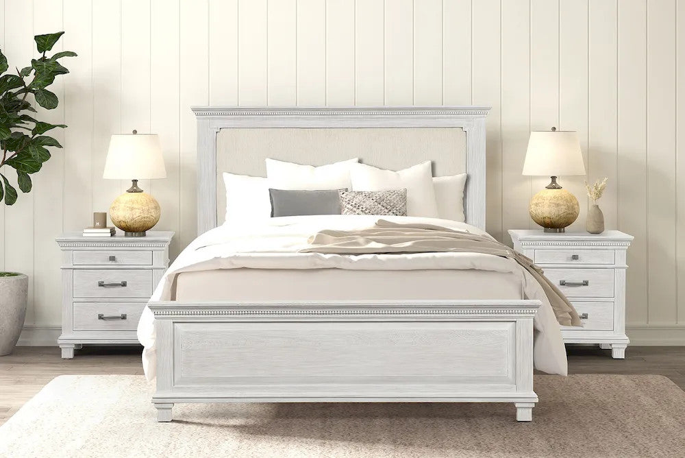 Furniture of America - Swanley - 3 Pc. Queen Bedroom Set - FM7707GY-Q-4PC view 2