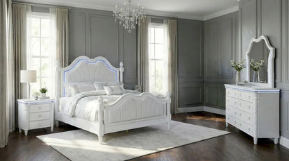 Furniture of America - Swindon - 4 Pc. Queen Bedroom Set - FM74007WH-Q-4PC view 1