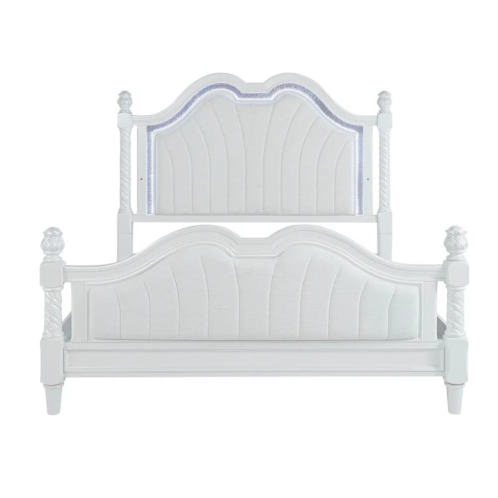 Furniture of America - Swindon - 4 Pc. Queen Bedroom Set - FM74007WH-Q-4PC view 2
