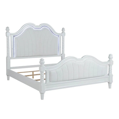 Furniture of America - Swindon - 4 Pc. Queen Bedroom Set - FM74007WH-Q-4PC view 3