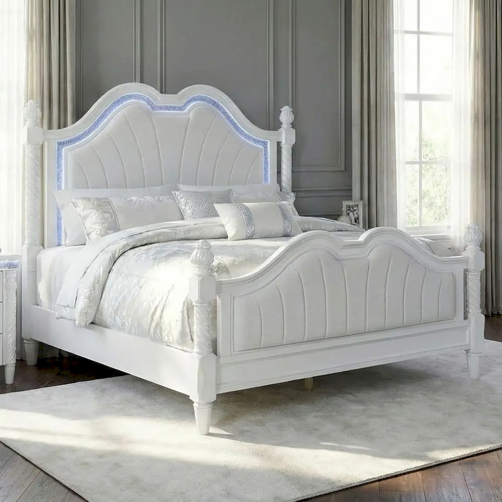 Furniture of America - Swindon - E.King Bed - FM74007WH-EK-BED view 1