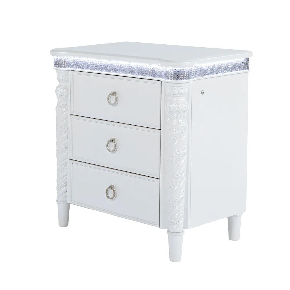 Furniture of America - Swindon - Nightstand w/ LED - FM74007WH-N view 1