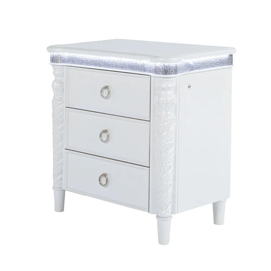 Furniture of America - Swindon - Nightstand w/ LED - FM74007WH-N view 1