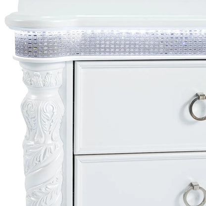 Furniture of America - Swindon - Nightstand w/ LED - FM74007WH-N view 6