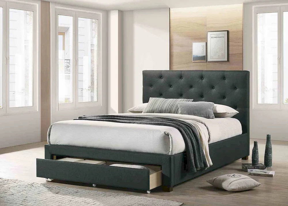Furniture of America - Sybella - Cal.King Bed, Dark Gray - CM7218DG-CK-BED view 1