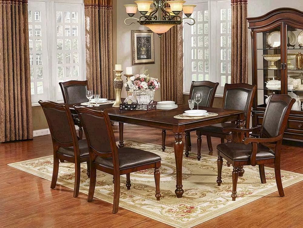 Furniture of America - Sylvana - 6 Pc. Dining Table Set (2AC+4SC) - CM3453T-7PC view 1
