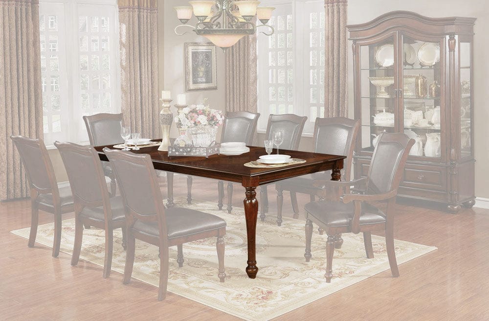 Furniture of America - Sylvana Dining Table in Brown Cherry/Espresso - CM3453T View 1