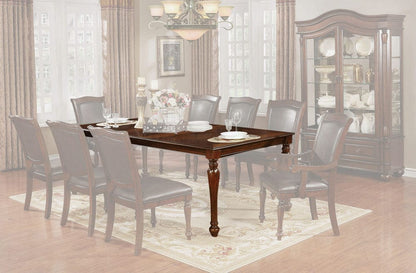 Furniture of America - Sylvana Dining Table in Brown Cherry/Espresso - CM3453T View 1