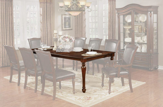 Furniture of America - Sylvana Dining Table in Brown Cherry/Espresso - CM3453T View 1