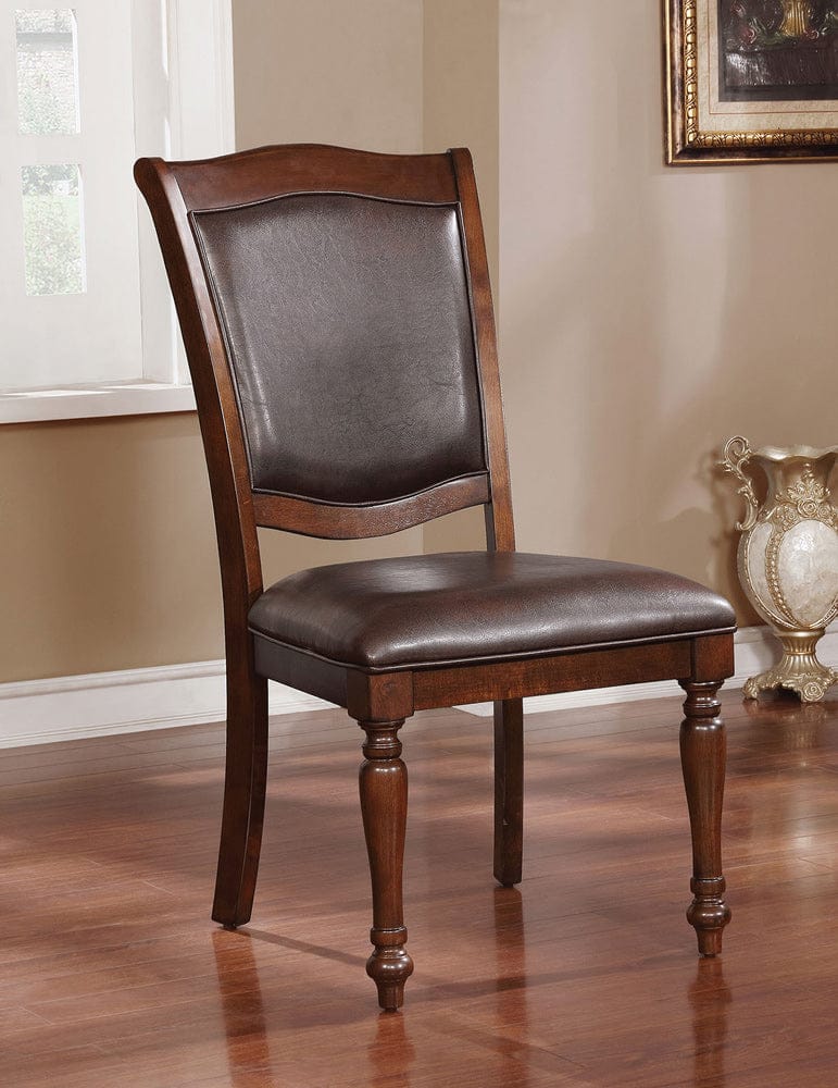 Furniture of America - Sylvana Side Chair Set of 2 in Brown Cherry/Espresso - CM3453SC-2PK View 1