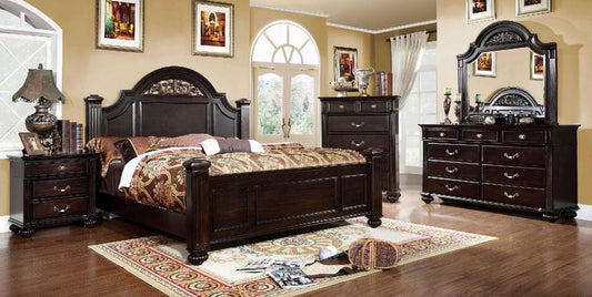 Furniture of America - Syracuse 5 Pc. Queen Bedroom Set w/ Chest in Dark Walnut - CM7129Q-5PC-CHEST View 1