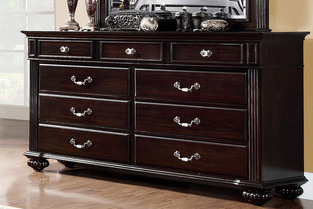 Furniture of America - Syracuse Dresser in Dark Walnut - CM7129D View 1
