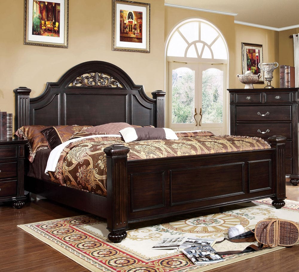 Furniture of America - Syracuse E.King Bed in Dark Walnut - CM7129EK-BED View 1