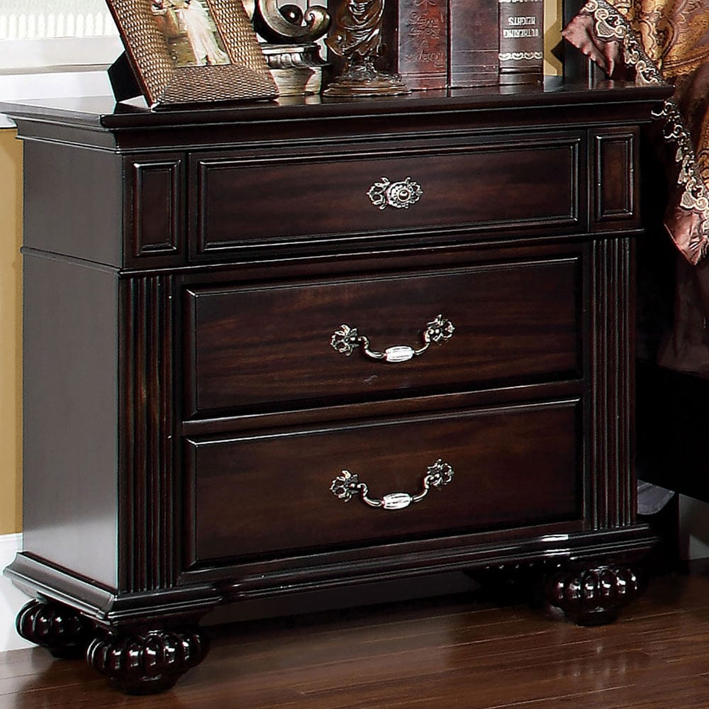 Furniture of America - Syracuse Nightstand in Dark Walnut - CM7129N View 1