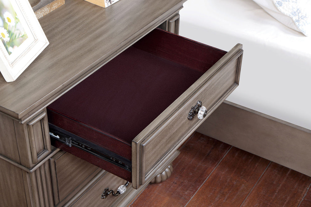 Furniture of America - Syracuse Nightstand in Gray - CM7129GY-N View 2