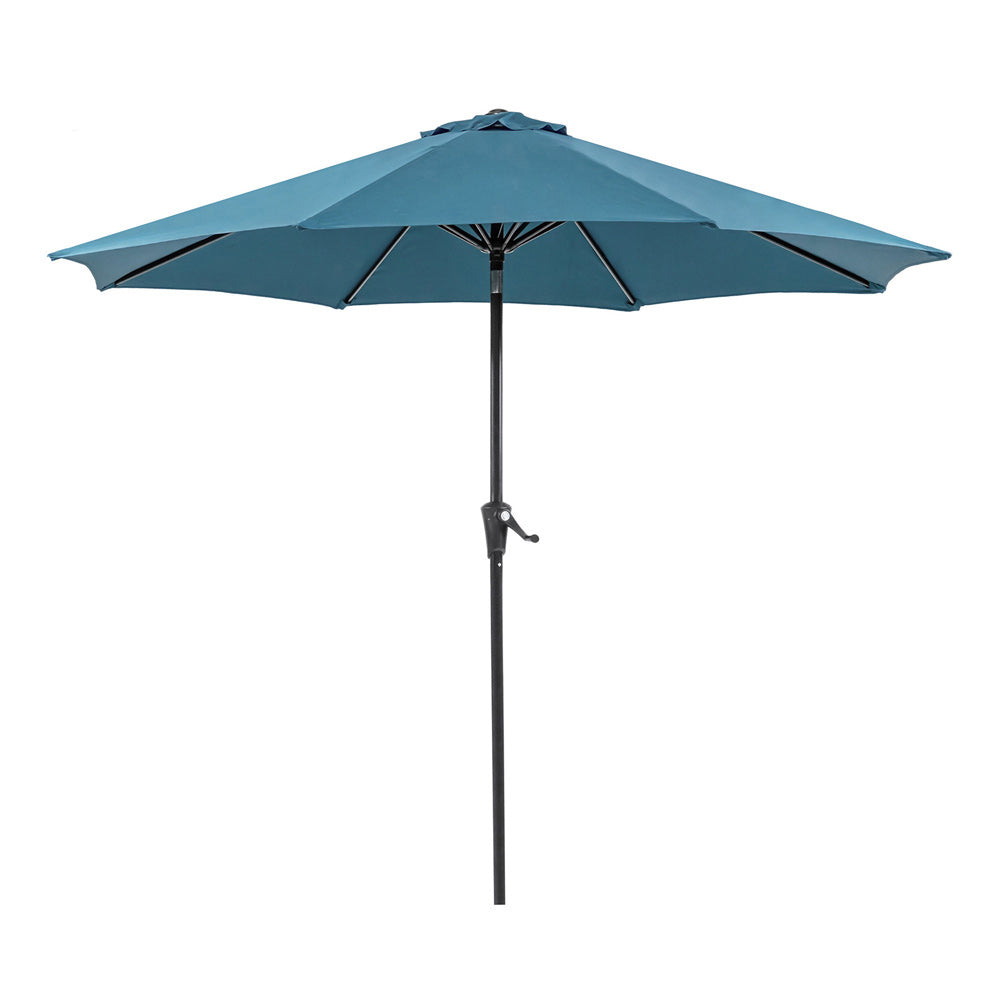 Furniture of America - Tano 9' Outdoor Umbrella with Base in Blue - LA-A010BL+BASE View 1