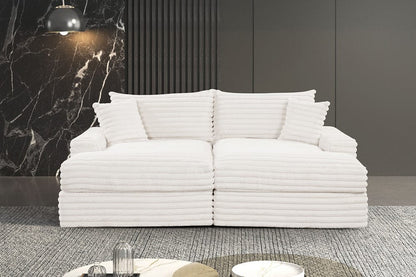Furniture of America - Tavedestrand Double Chaise Sofa in White - FM6900WH-PK View 3