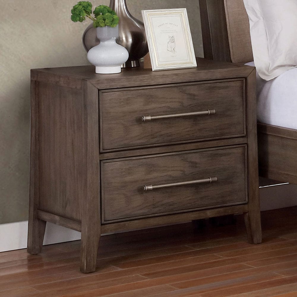 Furniture of America - Tawana Nightstand w/ USB in Warm Gray - FOA7918N View 1