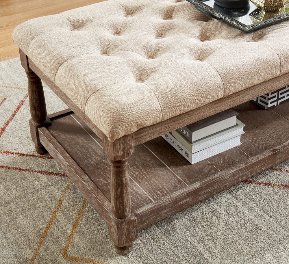 Furniture of America - Tayah Bench in Beige - CM-BN5665BG View 2