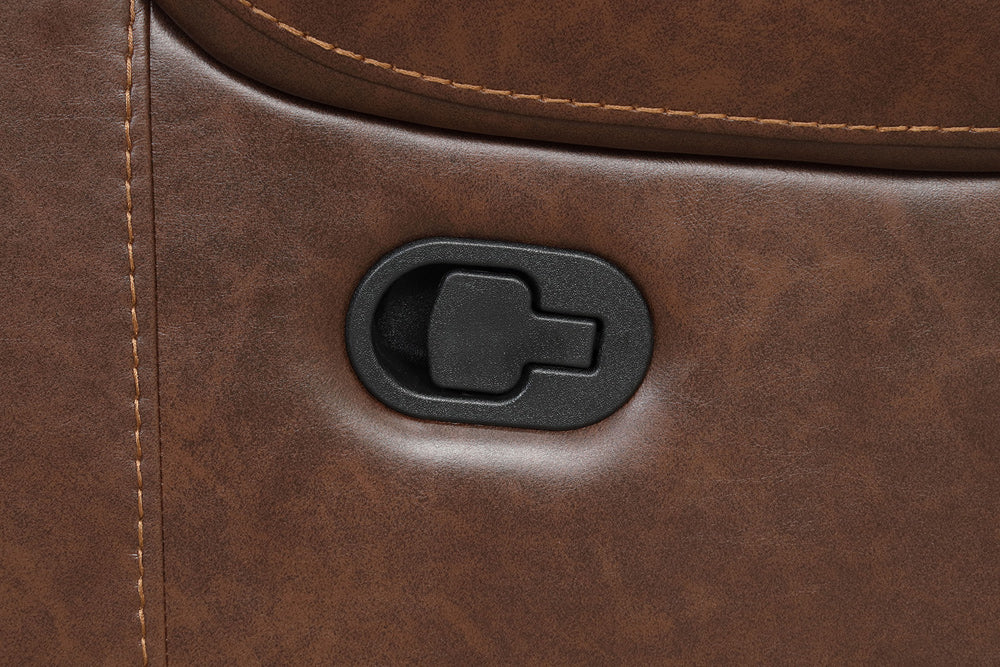 Furniture of America - Tepic Manual Single Recliner w/ Glider And  Swivel in Brown - TM6012BR-CH View 2