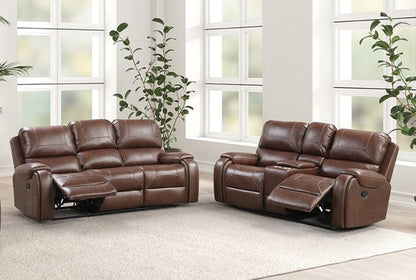 Furniture of America - Tepic Manual Sofa + Loveseat in Brown - TM6012BR-2PC View 1