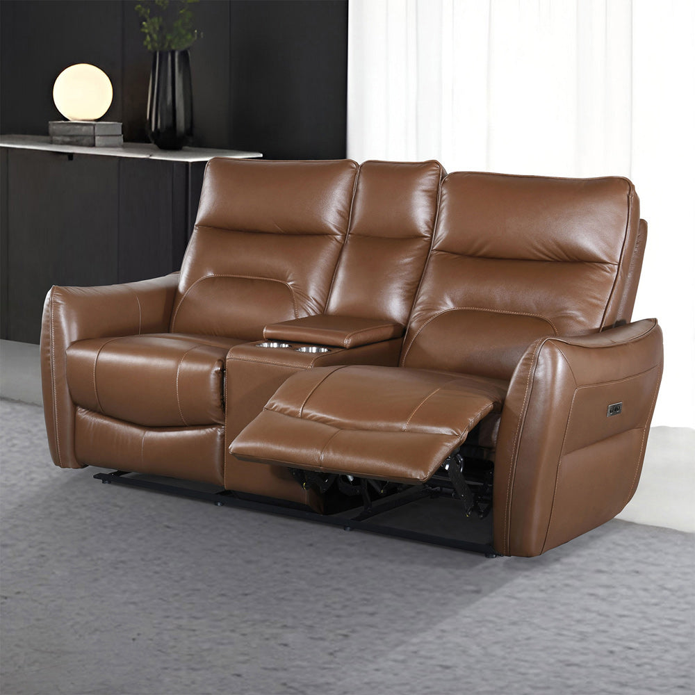Furniture of America - Terentius Power Loveseat in Caramel Brown - FM69006BR-LV-PM View 1