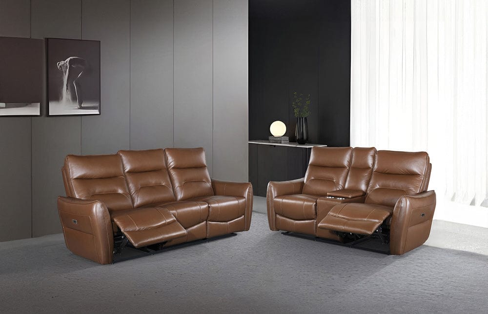Furniture of America - Terentius Power Sofa in Caramel Brown - FM69006BR-SF-PM View 2