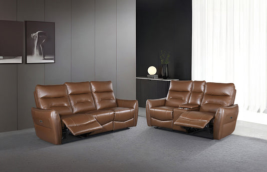 Furniture of America - Terentius Power Sofa in Caramel Brown - FM69006BR-SF-PM View 2