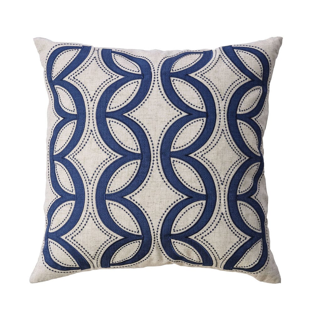 Furniture of America - Teri 20" X 20" Pillow Set of 2 in Beige/Indigo - PL8011-2PK View 1