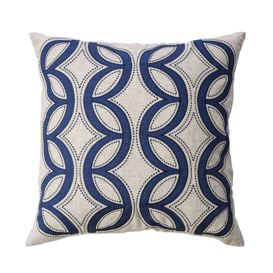 Furniture of America - Teri 20" X 20" Pillow Set of 2 in Beige/Indigo - PL8011-2PK View 1