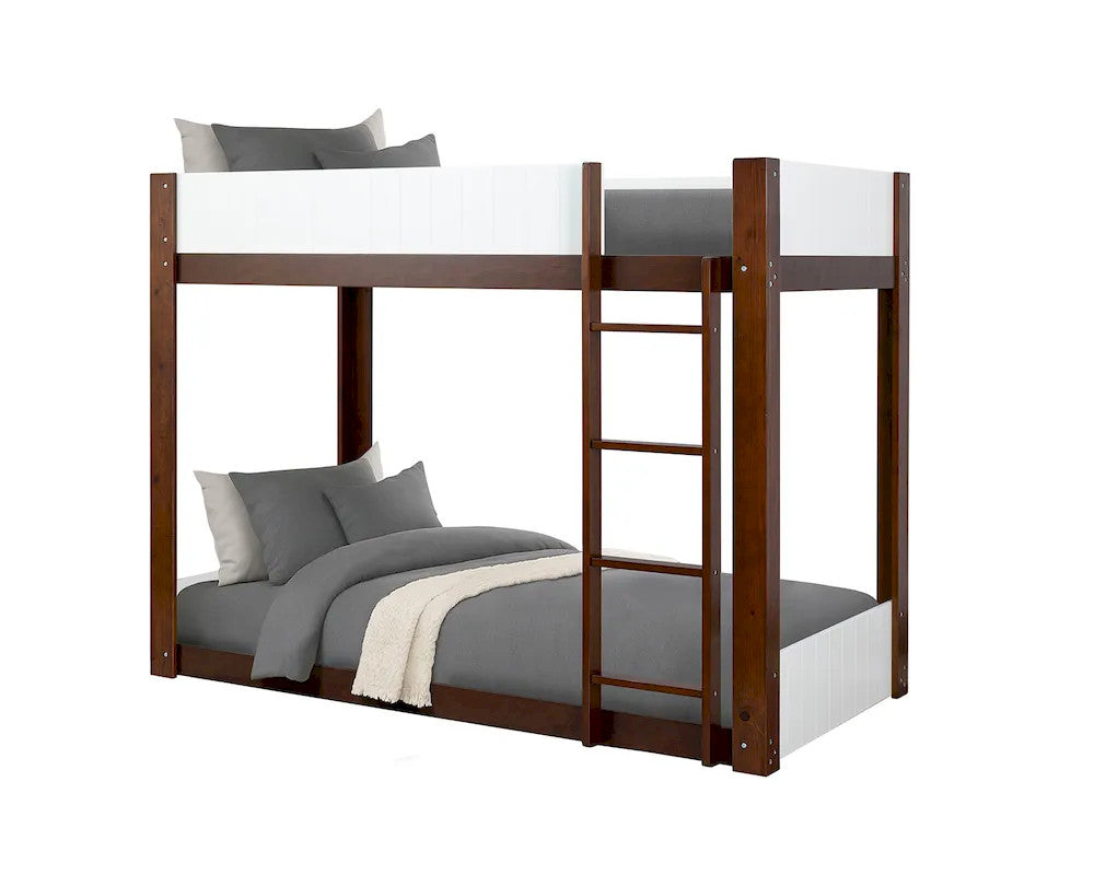 Furniture of America - Terri - Twin/Twin Bunk Bed+Mattress - FM-BK204CH-T-BED+M6 view 3