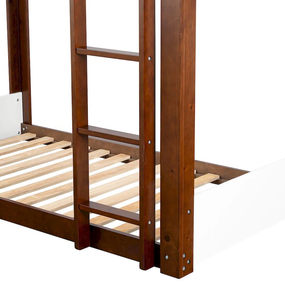 Furniture of America - Terri - Twin/Twin Bunk Bed+Mattress - FM-BK204CH-T-BED+M6 view 7