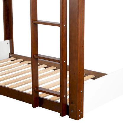 Furniture of America - Terri - Twin/Twin Bunk Bed+Mattress - FM-BK204CH-T-BED+M6 view 7