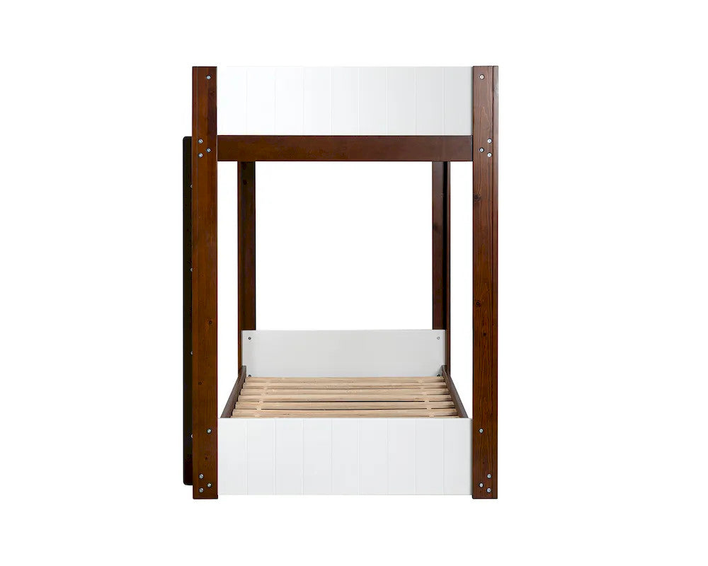 Furniture of America - Terri - Twin/Twin Bunk Bed - White/Dark Cherry - FM-BK204CH-T-BED view 6