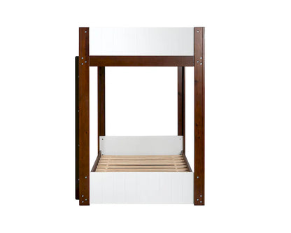 Furniture of America - Terri - Twin/Twin Bunk Bed - White/Dark Cherry - FM-BK204CH-T-BED view 6