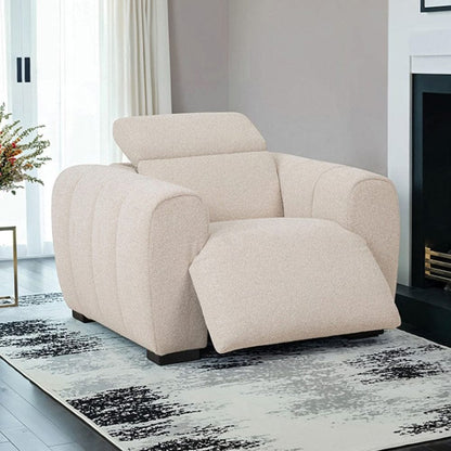 Furniture of America - Thaddea Power Recliner in Wide Round Track Arms w/ Pillow Top - CM9934WH-CH-PM View 1