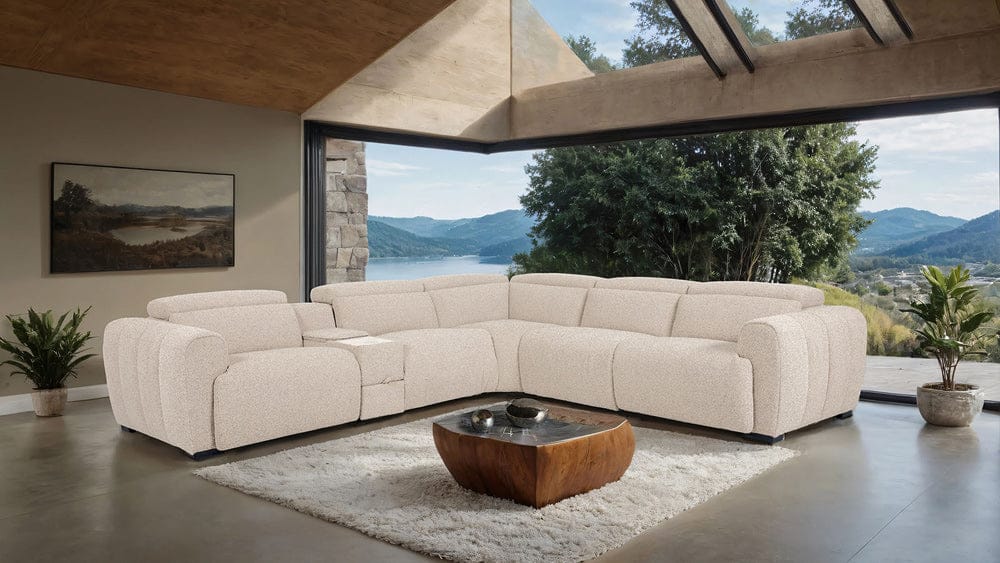 Furniture of America - Thaddea Power Sectional in White - CM9935WH-SECT-PM View 1