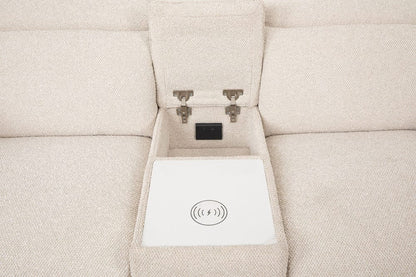 Furniture of America - Thaddea Power Sectional in White - CM9935WH-SECT-PM View 2