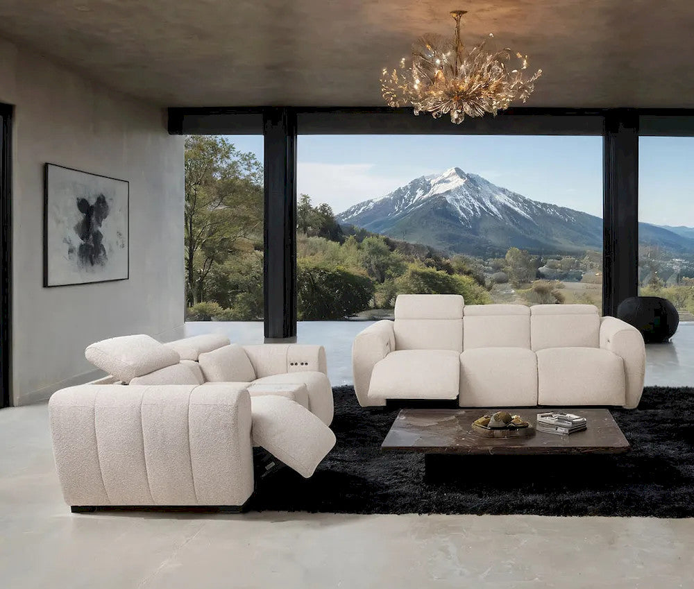 Furniture of America - Thaddea - Power Sofa + Loveseat - CM9934WH-PM-2PC view 1