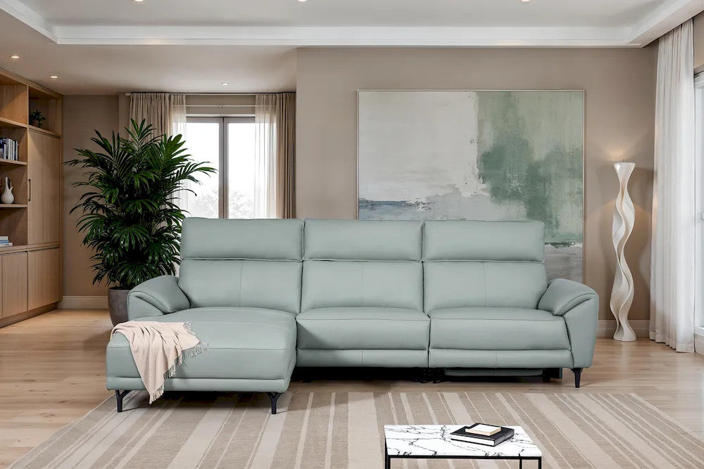 Furniture of America - Themis - Power Sectional, Left Chaise, Pale Blue - CM9937PB-SECT-PM-L view 2