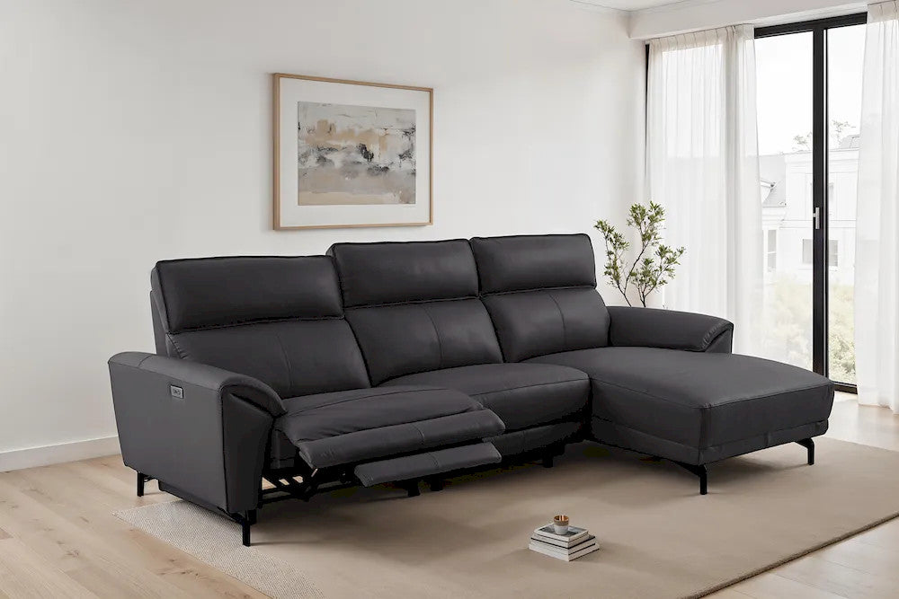 Furniture of America - Themis - Power Sectional, Right Chaise, Black - CM9937BK-SECT-PM-R view 2