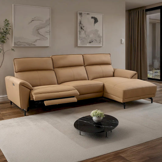 Furniture of America - Themis - Power Sectional, Right Chaise, Light Brown - CM9937LB-SECT-PM-R view 1