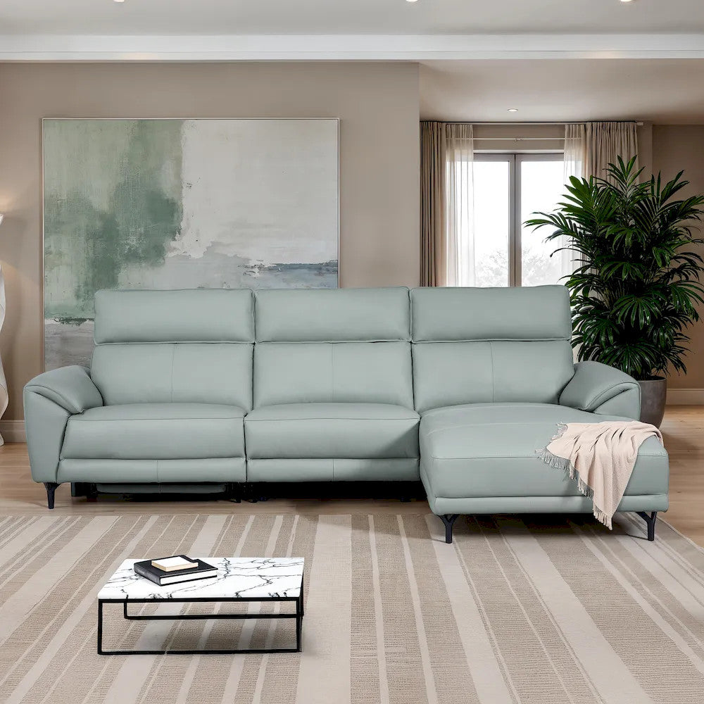 Furniture of America - Themis - Power Sectional, Right Chaise, Pale Blue - CM9937PB-SECT-PM-R view 1